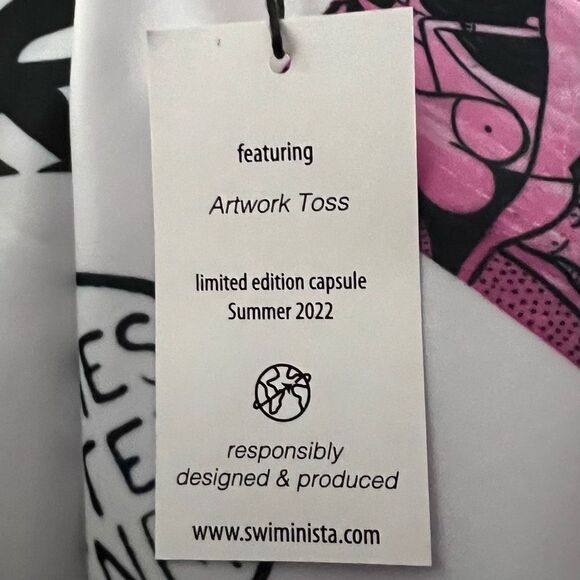 Swiminista x James Peter Henry Good Times Rashguard w Art Toss Print - Picture 7 of 8